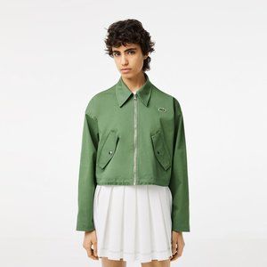 WOMEN’S COTTON HARRINGTON ZIP-UP JACKET